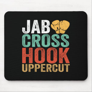 Tapis De Souris Jab Cross Hook Uppercut Boxeur Entraînement Drôle