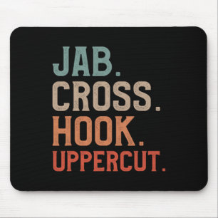 Tapis De Souris Jab Cross Hook Uppercut Kickboxer Kickboxing