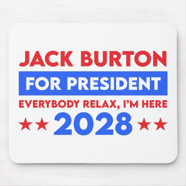Tapis De Souris Jack Burton Pour Président 2028 (Devant)