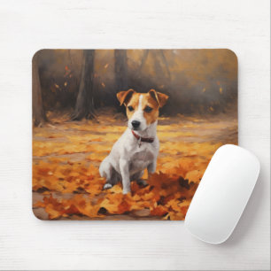 Tapis De Souris Jack Russell à l'automne Feuilles automne Inspire