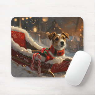 Tapis De Souris Jack Russell Chien Festive de Noël