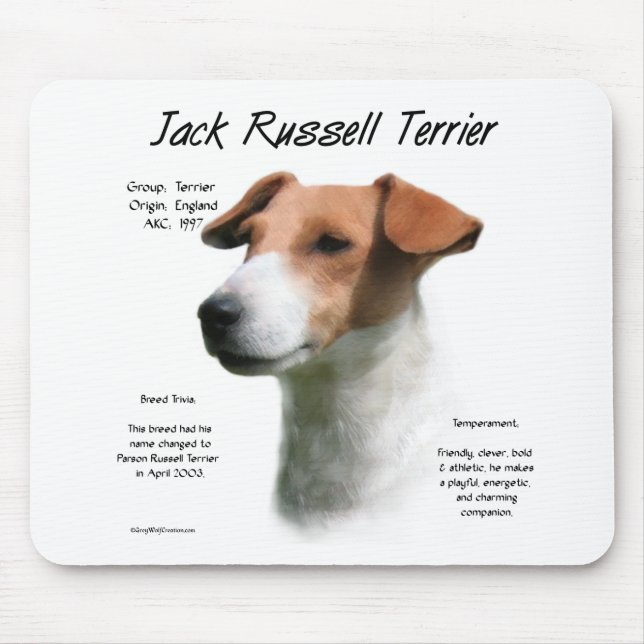 Tapis De Souris Jack Russell Terrier Histoire (Devant)