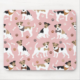 Tapis De Souris Jack Russell Terrier Patrouilles et os Souris
