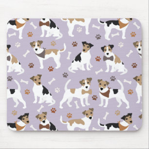 Tapis De Souris Jack Russell Terrier Patrouilles et os Souris