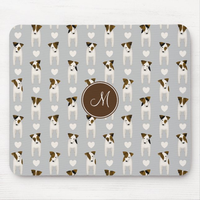 Tapis De Souris Jack Russell Terriers motif lt gris ou N'IMPORTE Q (Devant)