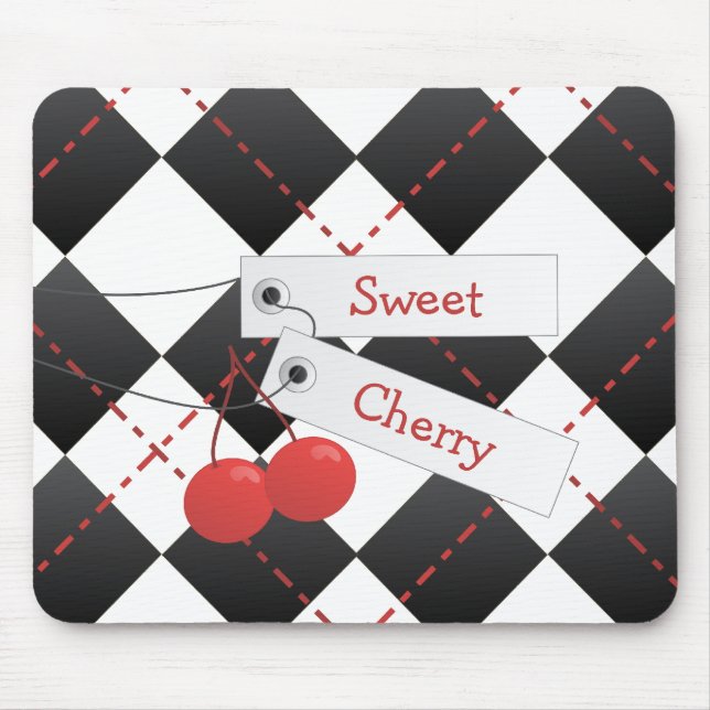 Tapis De Souris Jacquard de cerise douce (Devant)