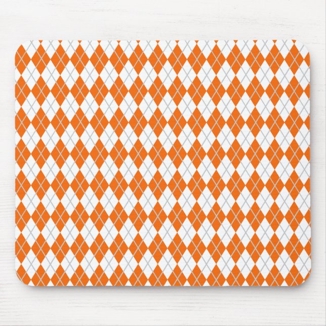Tapis De Souris Jacquard orange et blanc (Devant)