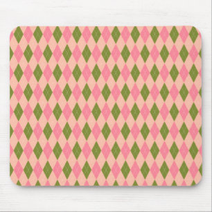 Tapis De Souris Jacquard rose et vert Pastel Plaid Motif