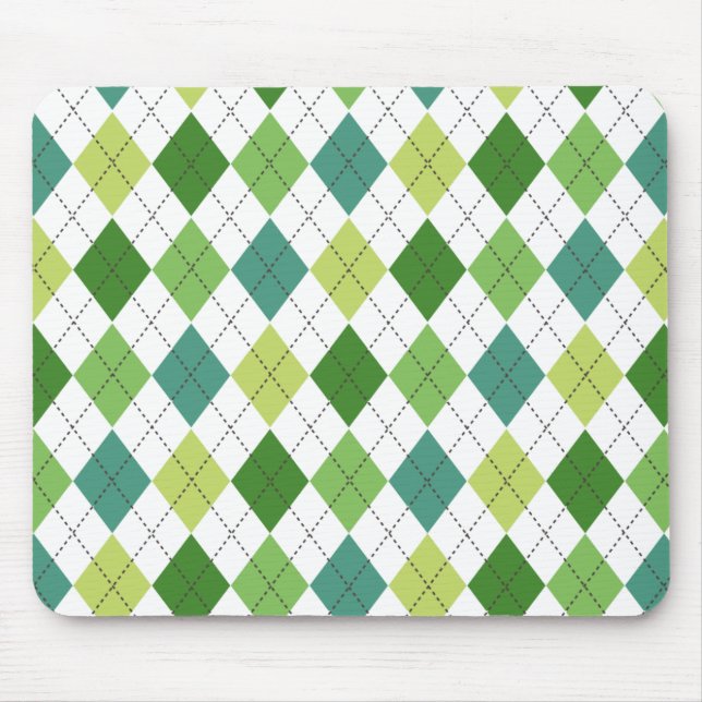 Tapis De Souris Jacquard vert, Turquoise et citron vert (Devant)