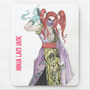 Tapis De Souris Jade de Laci de fille de Ninja