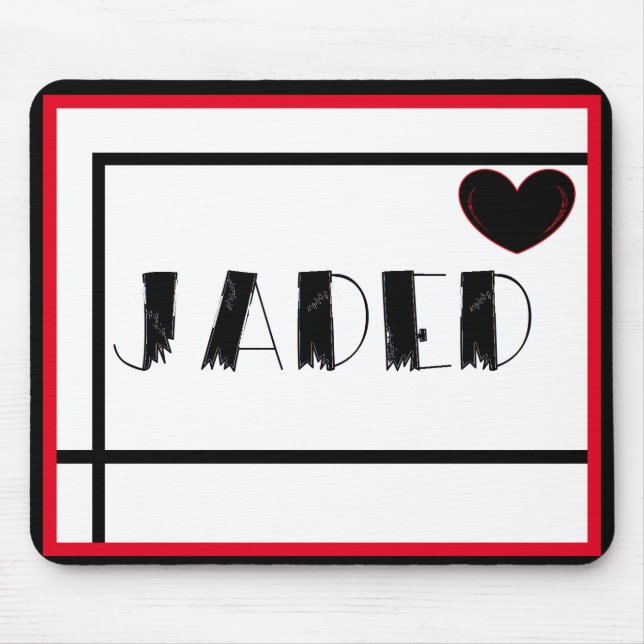 Tapis De Souris Jaded With a Black Heart Custom Personalized (Devant)