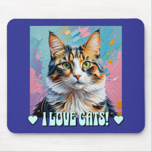 Tapis De Souris J'adore les chats !