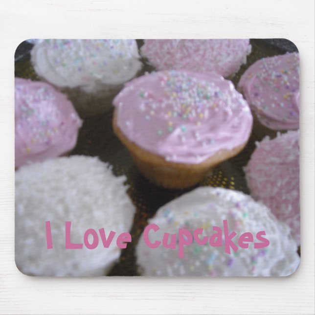 Tapis De Souris J'adore les Cupcakes (Devant)