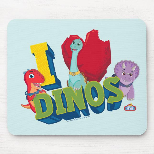 Tapis De Souris J'adore les dinos | Dino Ranch (Devant)