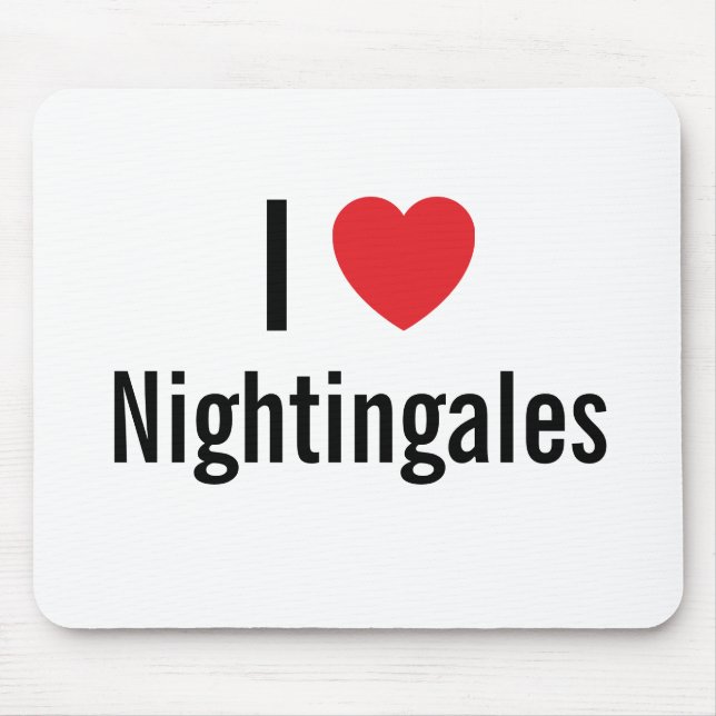 Tapis De Souris J'adore les Nightingales (Devant)