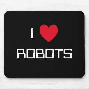 Tapis De Souris J'adore les robots Mousepad