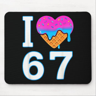 Tapis De Souris J'adore Mème De Coeur 6 7 Marchandises Six Sept Gl