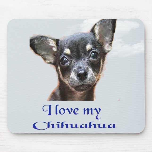 Tapis De Souris J'adore mon Chihuahua (Devant)