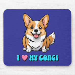 Tapis De Souris J'adore mon Corgi
