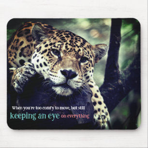 Tapis De Souris Jaguar azy dans l'arbre photo