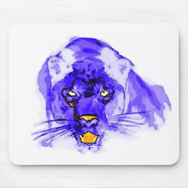 Tapis De Souris Jaguar Blue Digital Pop Art (Devant)