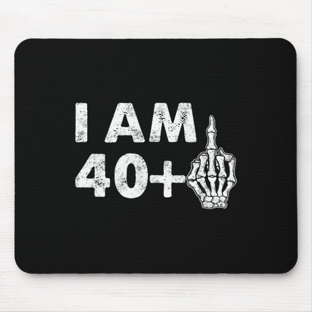 Tapis De Souris J'ai 41 ans Fun Skeleton Middle Fun 41st B (Devant)