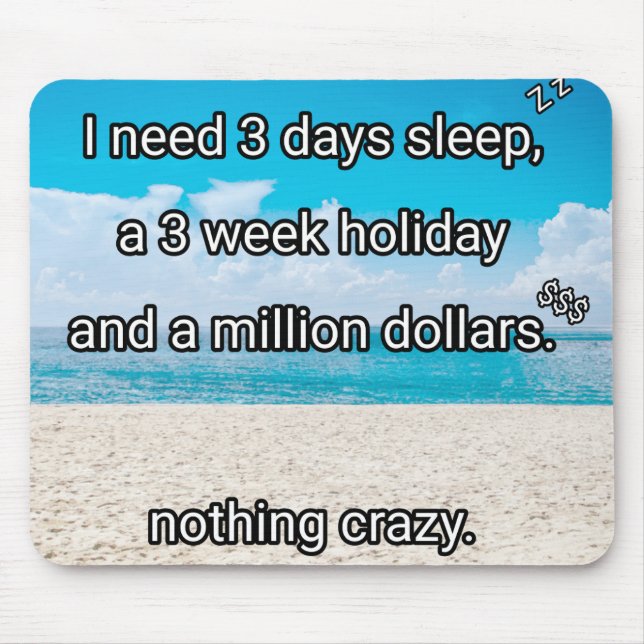 Tapis De Souris J'ai besoin d'une pause (Devant)