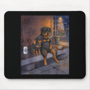 Tapis De Souris J'ai Ce Chien En Moi Drôle Rottweiler Buvant De La