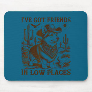 Tapis De Souris J'ai des amis dans les bas endroits papa corgi