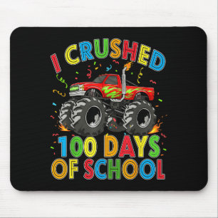 Tapis De Souris J'ai écrasé 100 jours de camion monstre de l'école