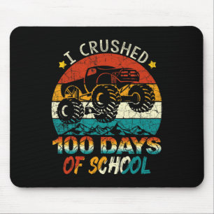 Tapis De Souris J'ai écrasé 100 jours de camion monstre scolaire p