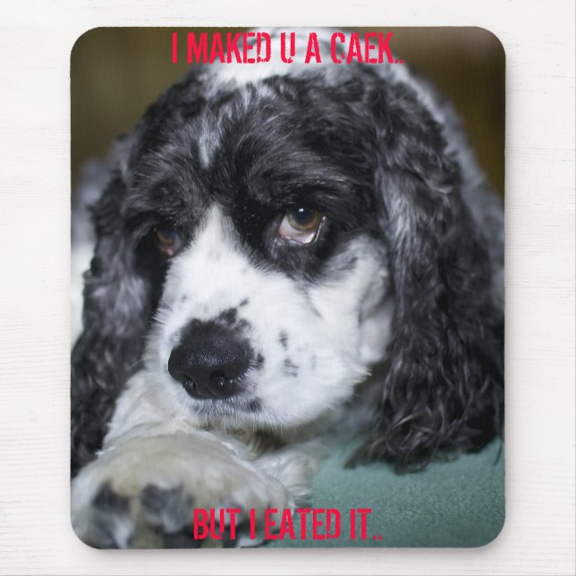 TAPIS DE SOURIS J'AI FAIT À U UN CAEK. (Devant)