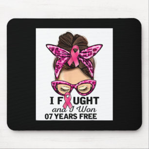 Tapis De Souris J'Ai Gagné 7 Ans Gratuit Messy Bun Breast Can