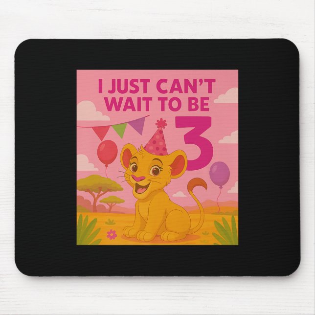 Tapis De Souris J'ai juste hâte d'avoir 3 Premium  (Devant)