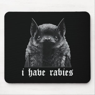 Tapis De Souris J'ai la rage de chauve-souris vintage Mignonne Cha