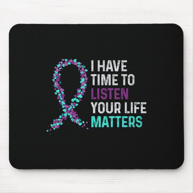 Tapis De Souris J'Ai Le Temps D'Écouter L'Accusé De Suicide En San (Devant)