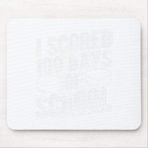 Tapis De Souris J'ai marqué 100 jours de hockey à l'école