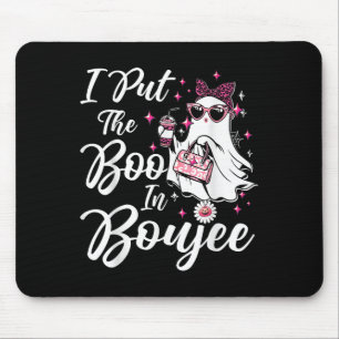 Tapis De Souris J'Ai Mis Le Boo Dans Boujee Ghost Funny Pink Leopa