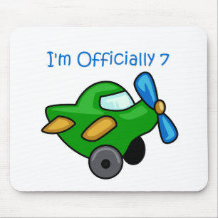 Tapis De Souris J'ai officiellement 7 ans, Jet Plane