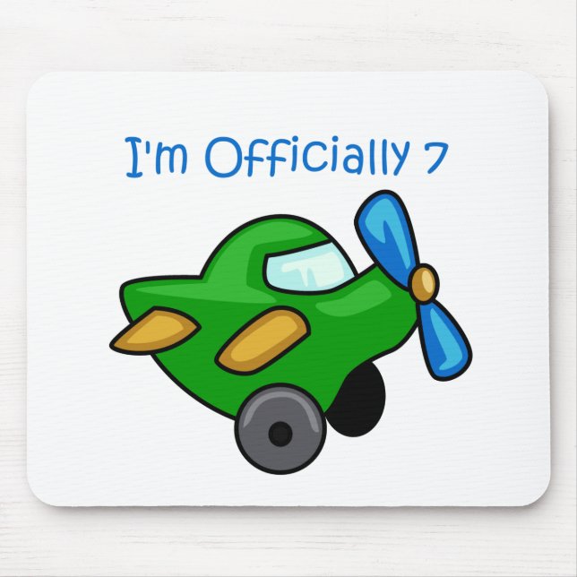 Tapis De Souris J'ai officiellement 7 ans, Jet Plane (Devant)