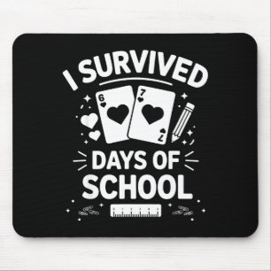 Tapis De Souris J'ai survécu 67 jours de cartes scolaires Enseigna