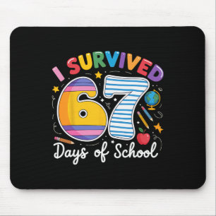 Tapis De Souris J'ai survécu 67 jours de cours Mème Prof Élève
