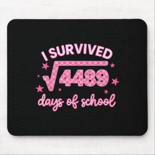 Tapis De Souris J'ai survécu 67 jours d'école 6-7 Mème Prof de mat