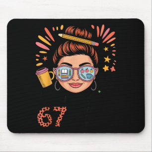 Tapis De Souris J'ai survécu 67 jours d'école alimenté par le café