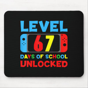 Tapis De Souris J'ai survécu 67 jours d'école Bruh Élèves Six Sev