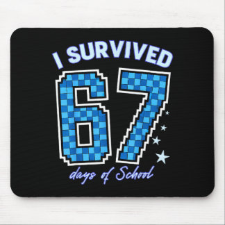 Tapis De Souris J'ai survécu 67 jours d'école garçons enfants 100
