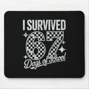 Tapis De Souris J'ai survécu 67 jours d'école professeurs étudiant