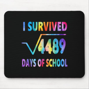 Tapis De Souris J'ai survécu 67 jours d'école Racine carrée 4489 M