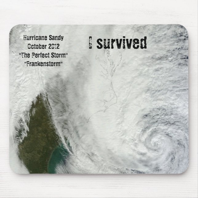 Tapis De Souris "J'ai survécu à l'ouragan Sandy" Mousepad (Devant)