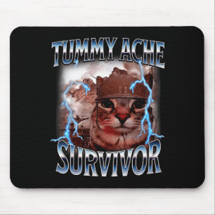 Tapis De Souris J'ai survécu au mal de ventre d'aujourd'hui Surviv